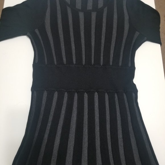 Calvin Klein Vertical Stripe Knit Long Sleeve Sweater Dress - Picture 5 of 14